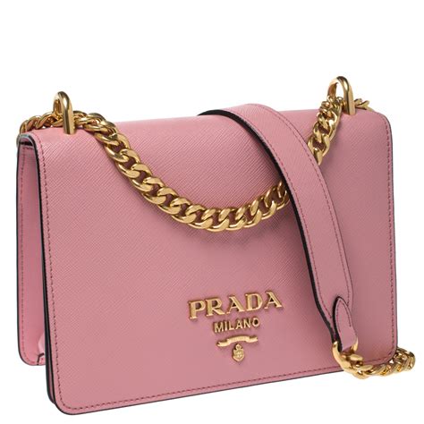 prada light pink purse|Prada milano pink purse.